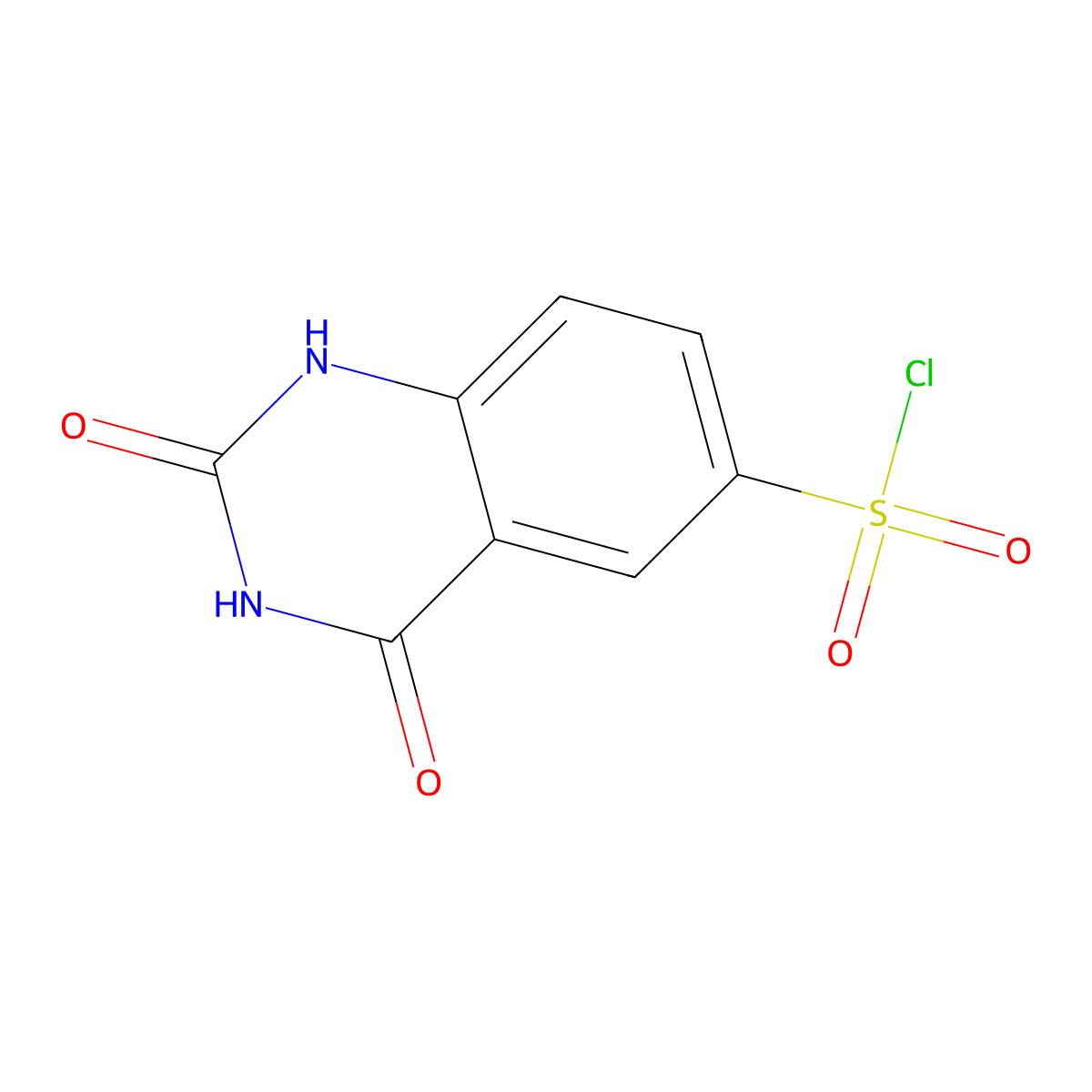 2,4-Dioxo-1,2,3,4-tetrahydroquinazoline-6-sulfonyl chloride molecular structure, CAS 56044-12-3