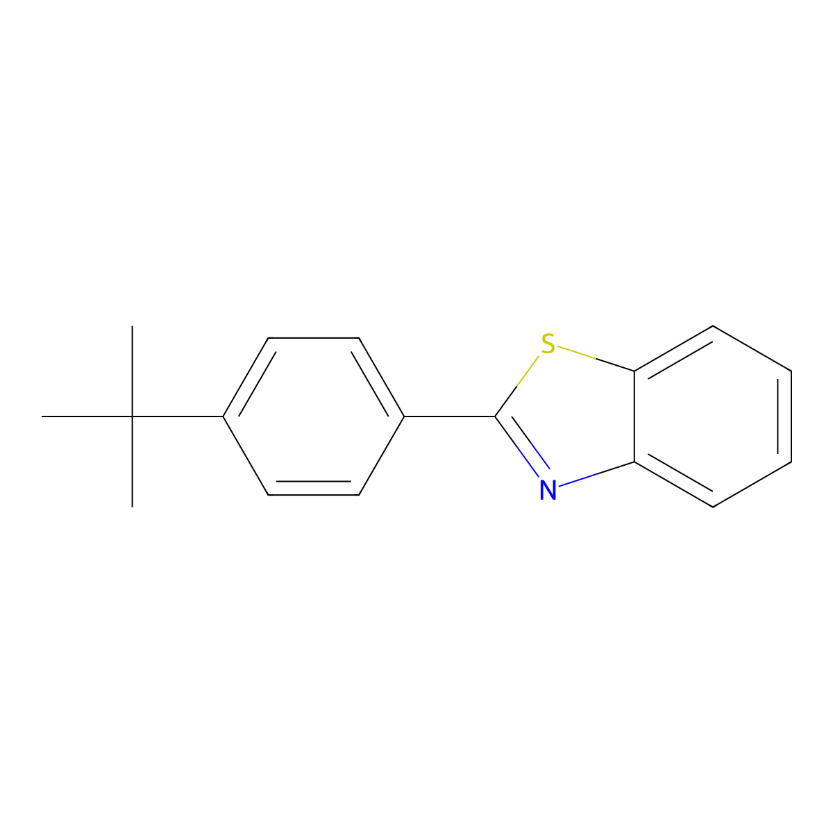 2-(4-Tert-butylphenyl)-1,3-benzothiazole molecular structure, CAS 56048-52-3