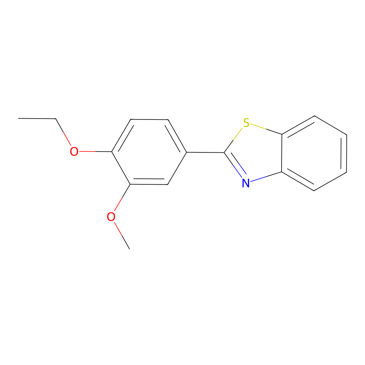 2-(4-Ethoxy-3-methoxyphenyl)benzothiazole molecular structure, CAS 56048-61-4