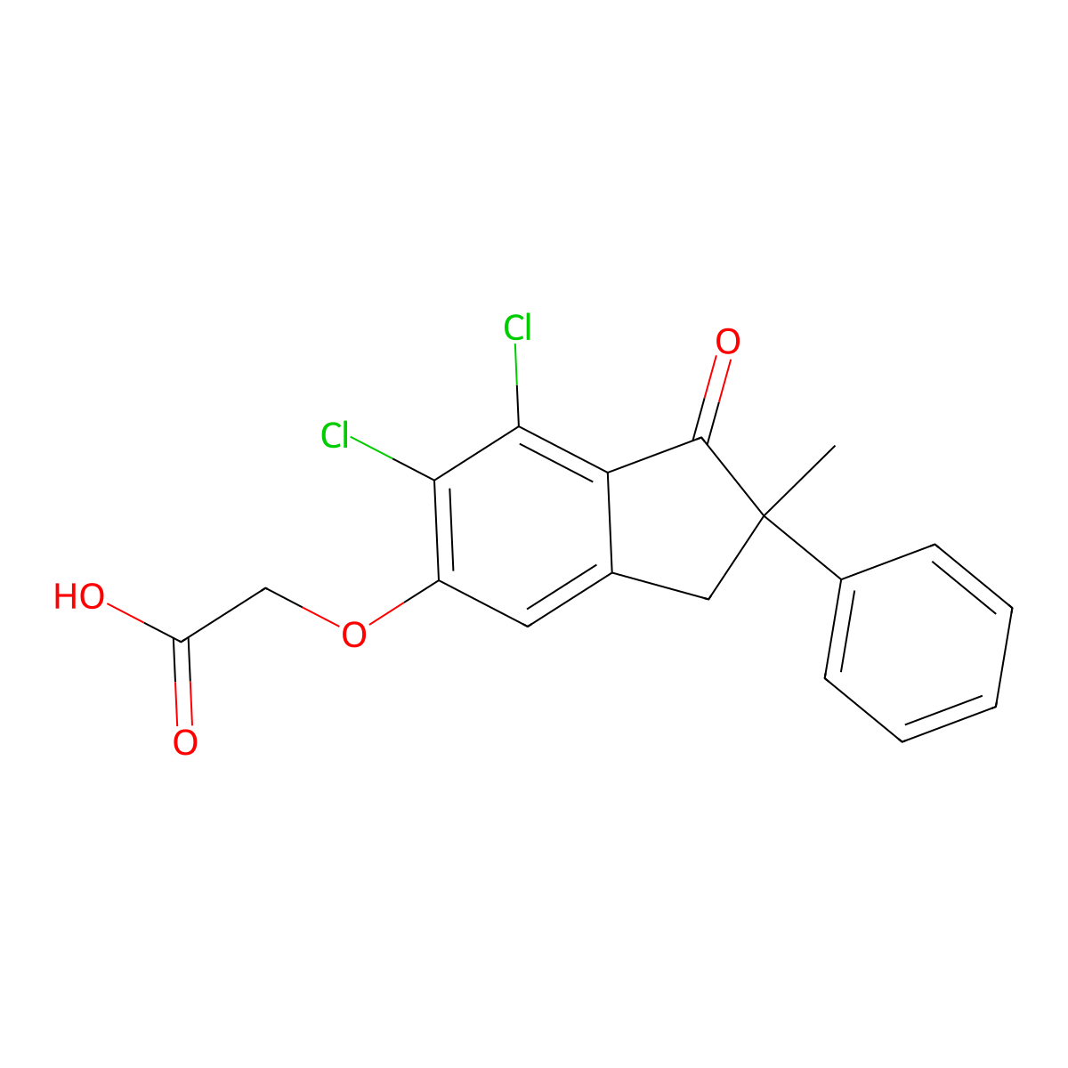 Indacrinone molecular structure, CAS 56049-88-8