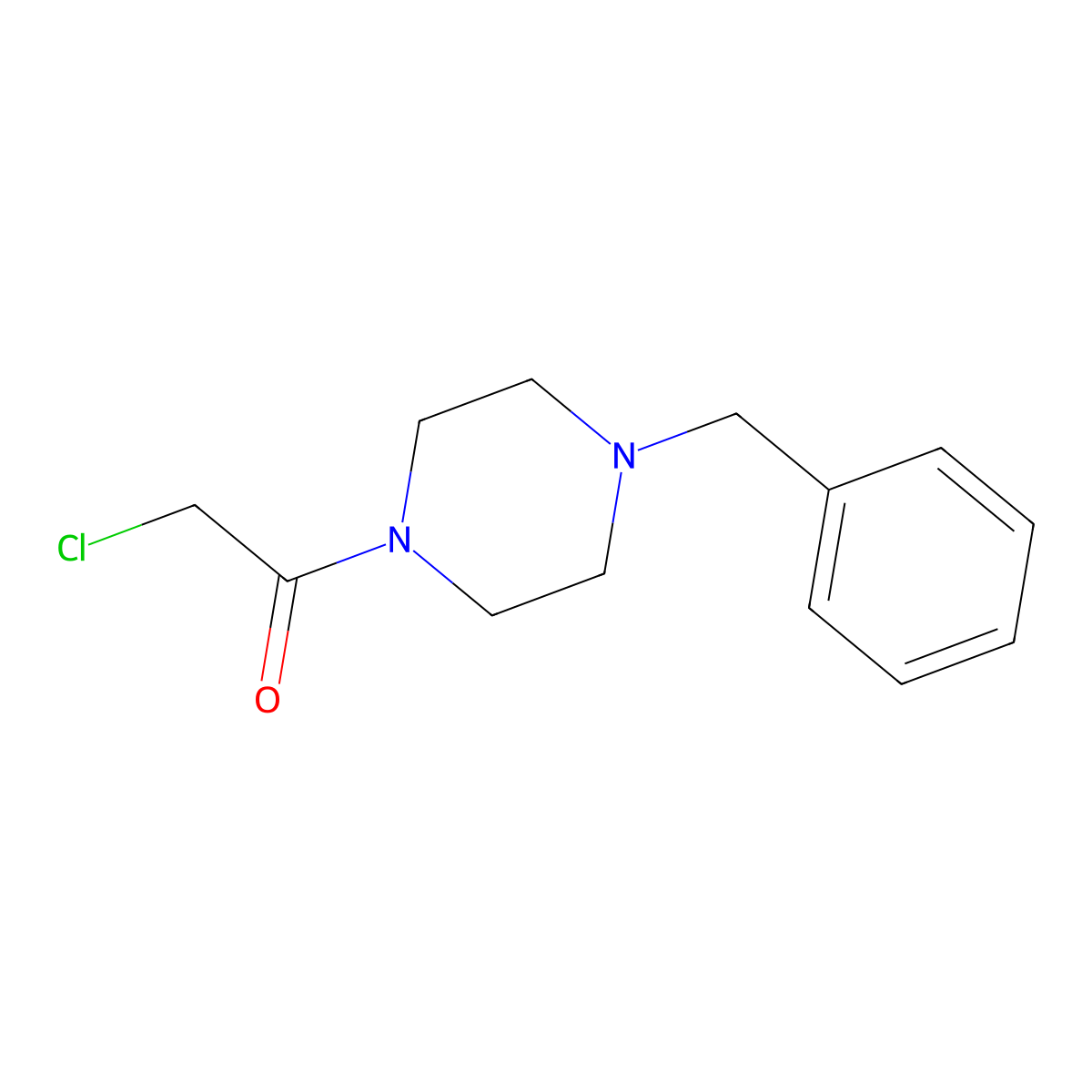 1-(4-Benzylpiperazin-1-yl)-2-chloroethanone molecular structure, CAS 56056-37-2