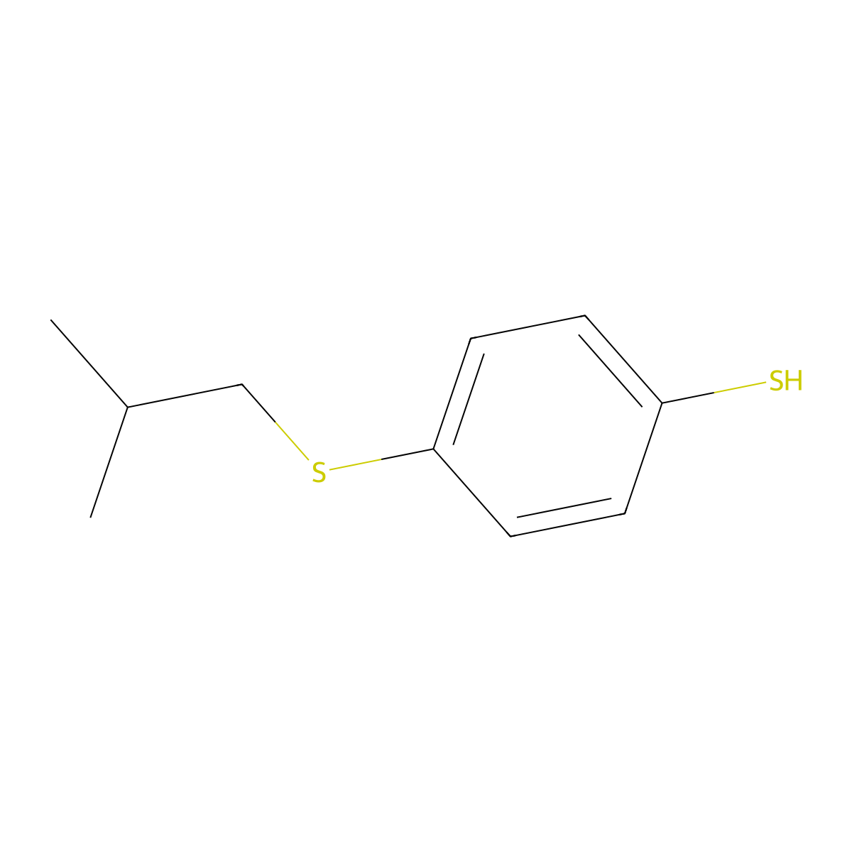 4-(iso-Butylthio)thiophenol molecular structure, CAS 56056-59-8