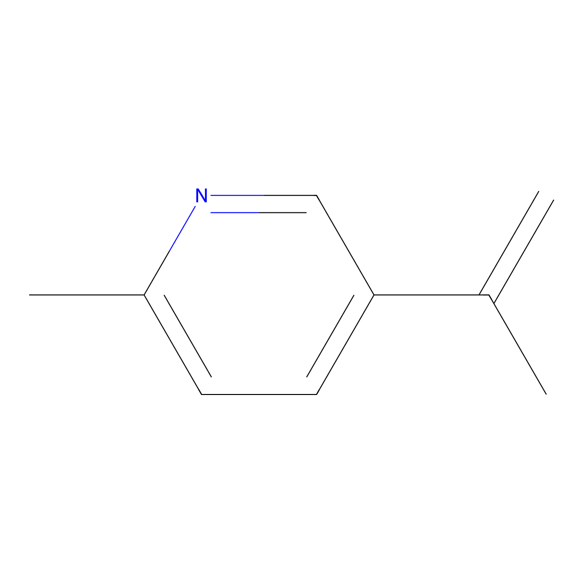 2-Methyl-5-isopropenylpyridine molecular structure, CAS 56057-93-3