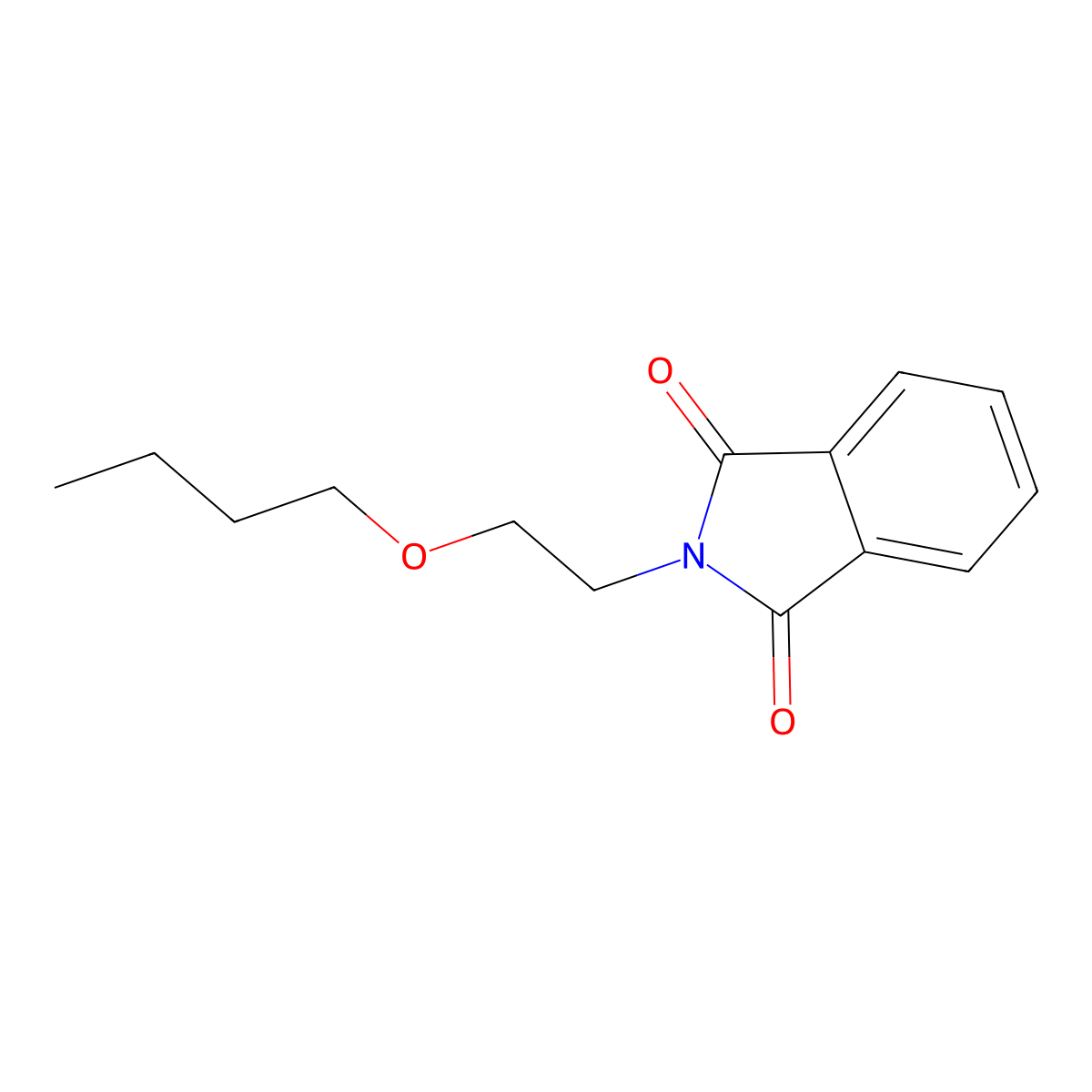2-(2-Butoxyethyl)-1H-isoindole-1,3(2H)-dione molecular structure, CAS 56058-19-6