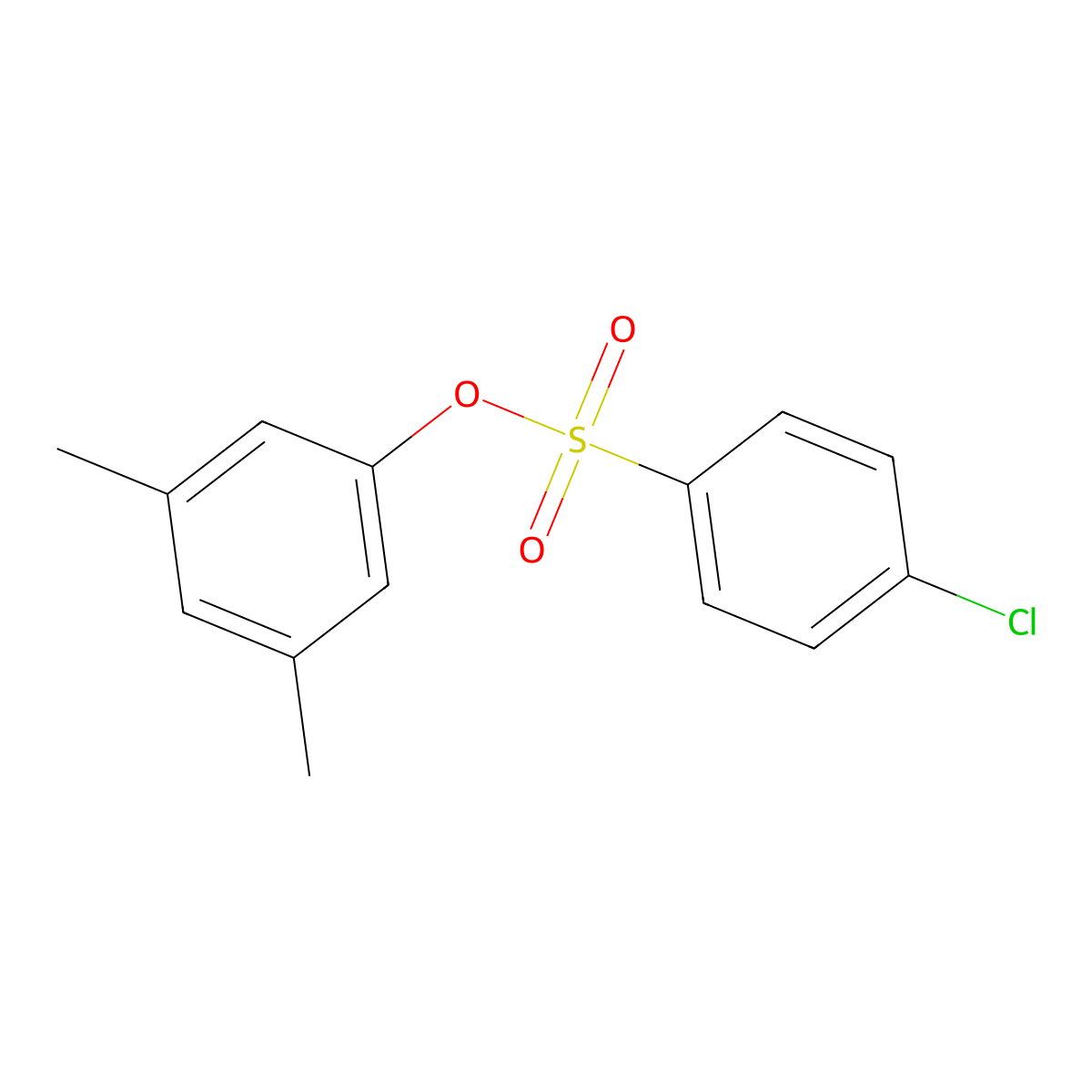 3,5-Dimethylphenyl 4-chlorobenzenesulfonate molecular structure, CAS 56059-48-4