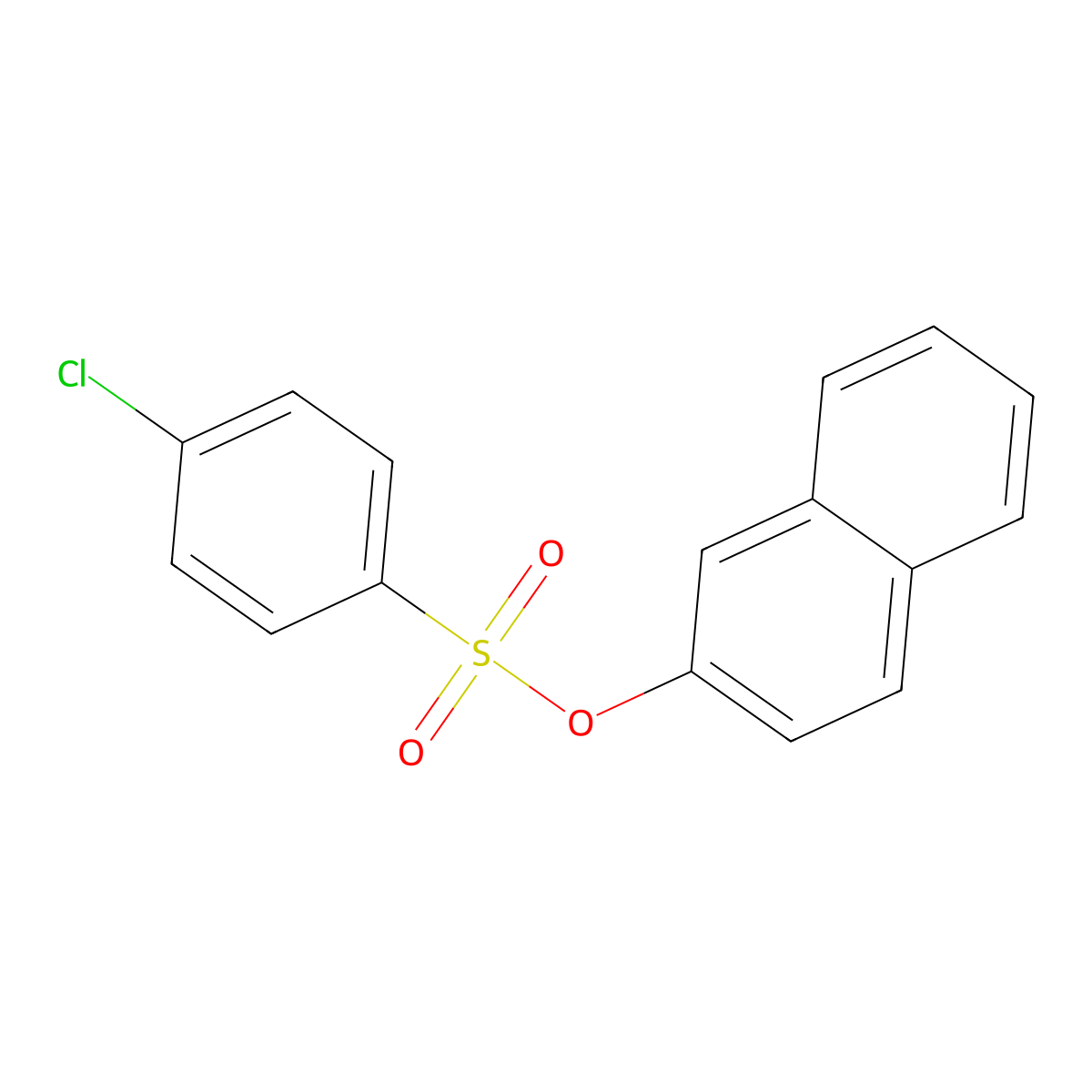 Naphthalen-2-yl 4-chlorobenzenesulfonate molecular structure, CAS 56059-50-8
