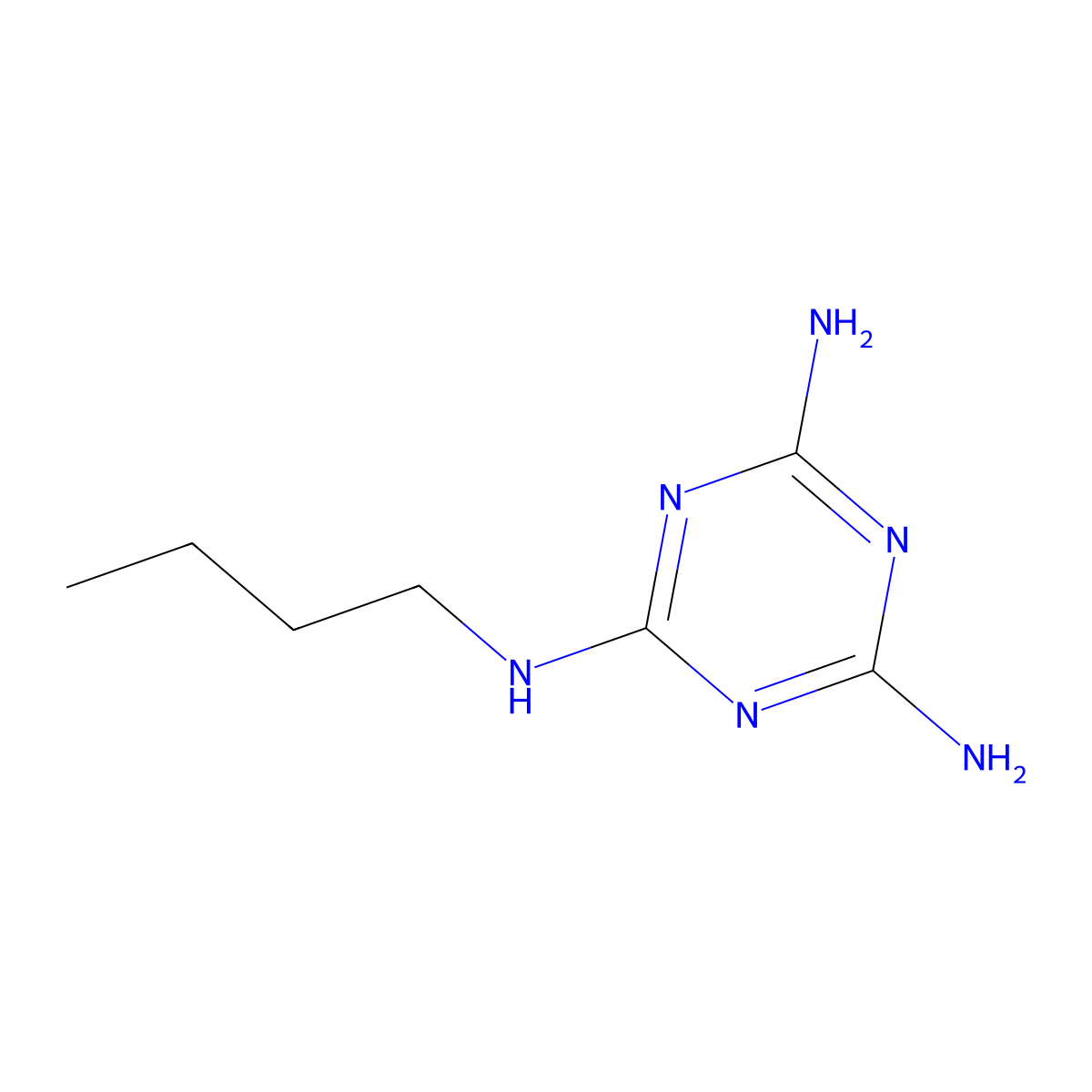 N-Butyl-1,3,5-triazine-2,4,6-triamine molecular structure, CAS 5606-24-6