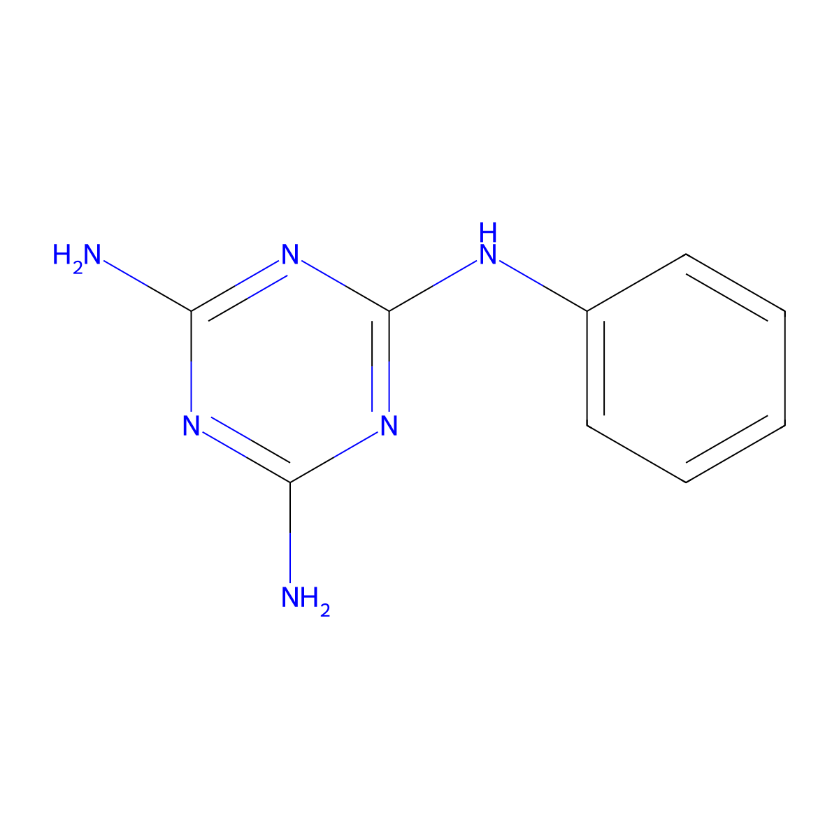 N2-phenyl-1,3,5-triazine-2,4,6-triamine molecular structure, CAS 5606-27-9