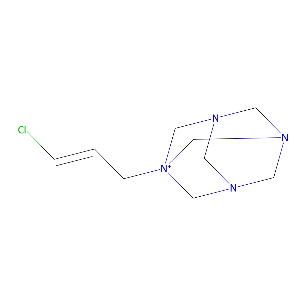 Chloroallyl methenamine molecular structure, CAS 56060-15-2