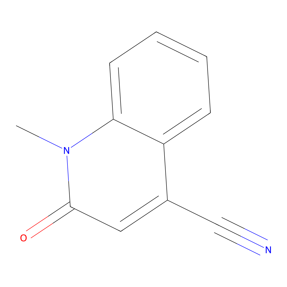 1-Methyl-2-oxo-1,2-dihydroquinoline-4-carbonitrile molecular structure, CAS 56062-93-2