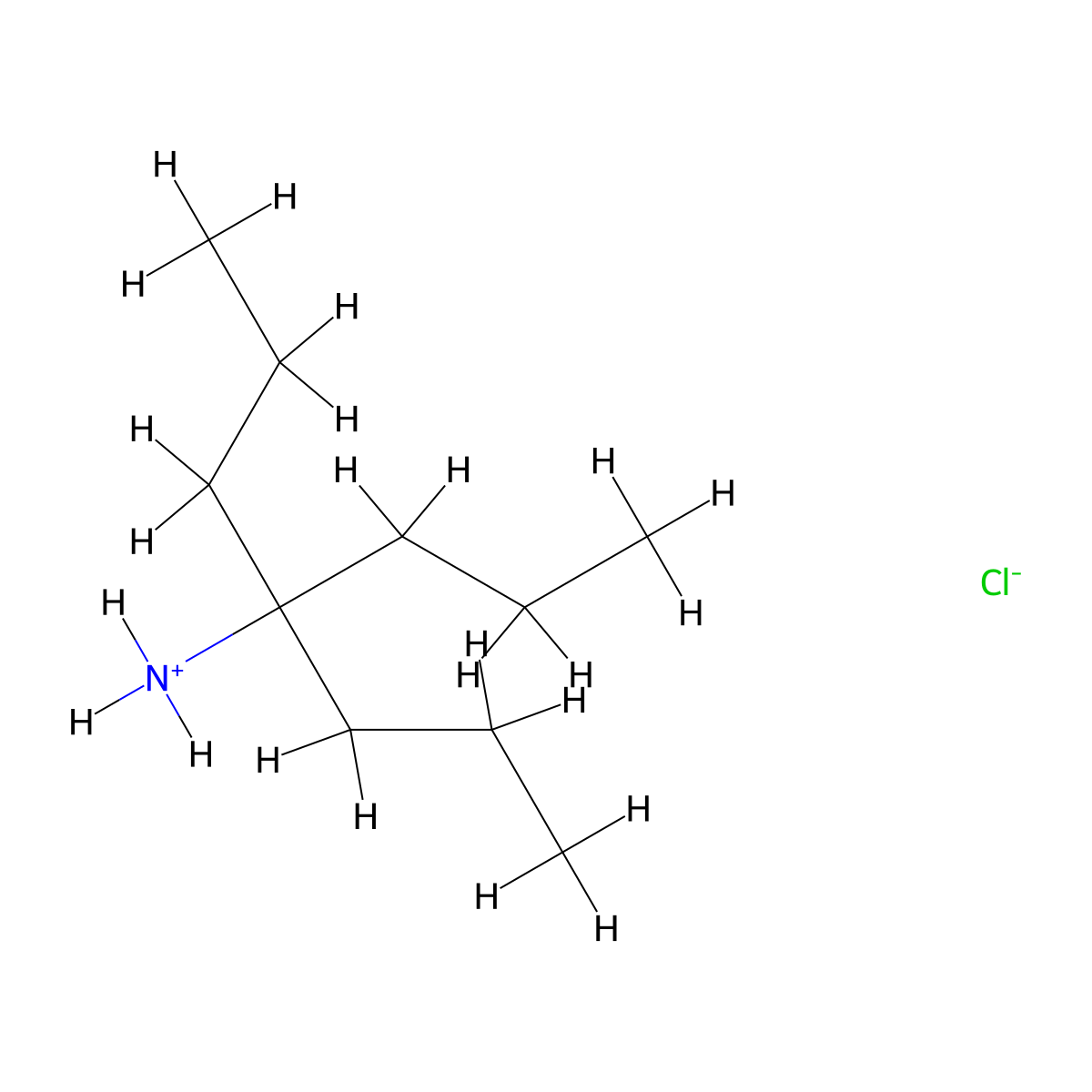 (1,1-Dipropylbutyl)ammonium chloride molecular structure, CAS 56065-37-3