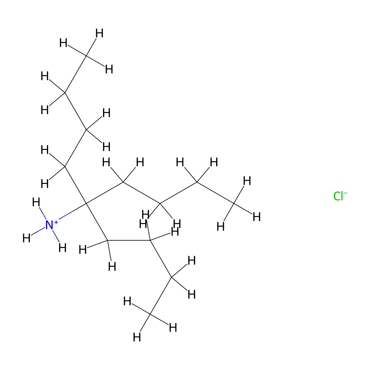 5-Butylnonan-5-amine--hydrogen chloride (1/1) molecular structure, CAS 56065-38-4