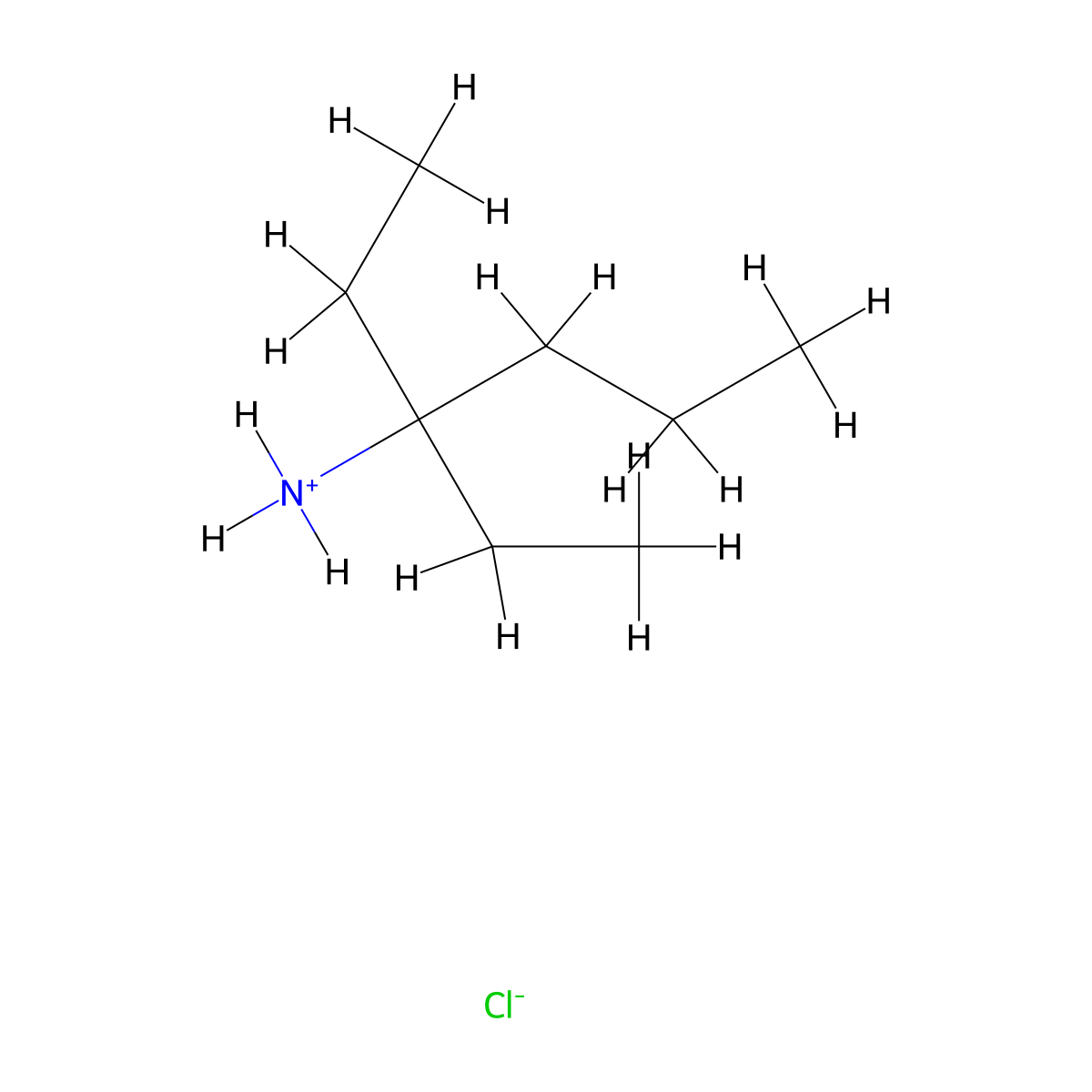 3-Hexanamine, 3-ethyl-, hydrochloride (1:1) molecular structure, CAS 56065-47-5
