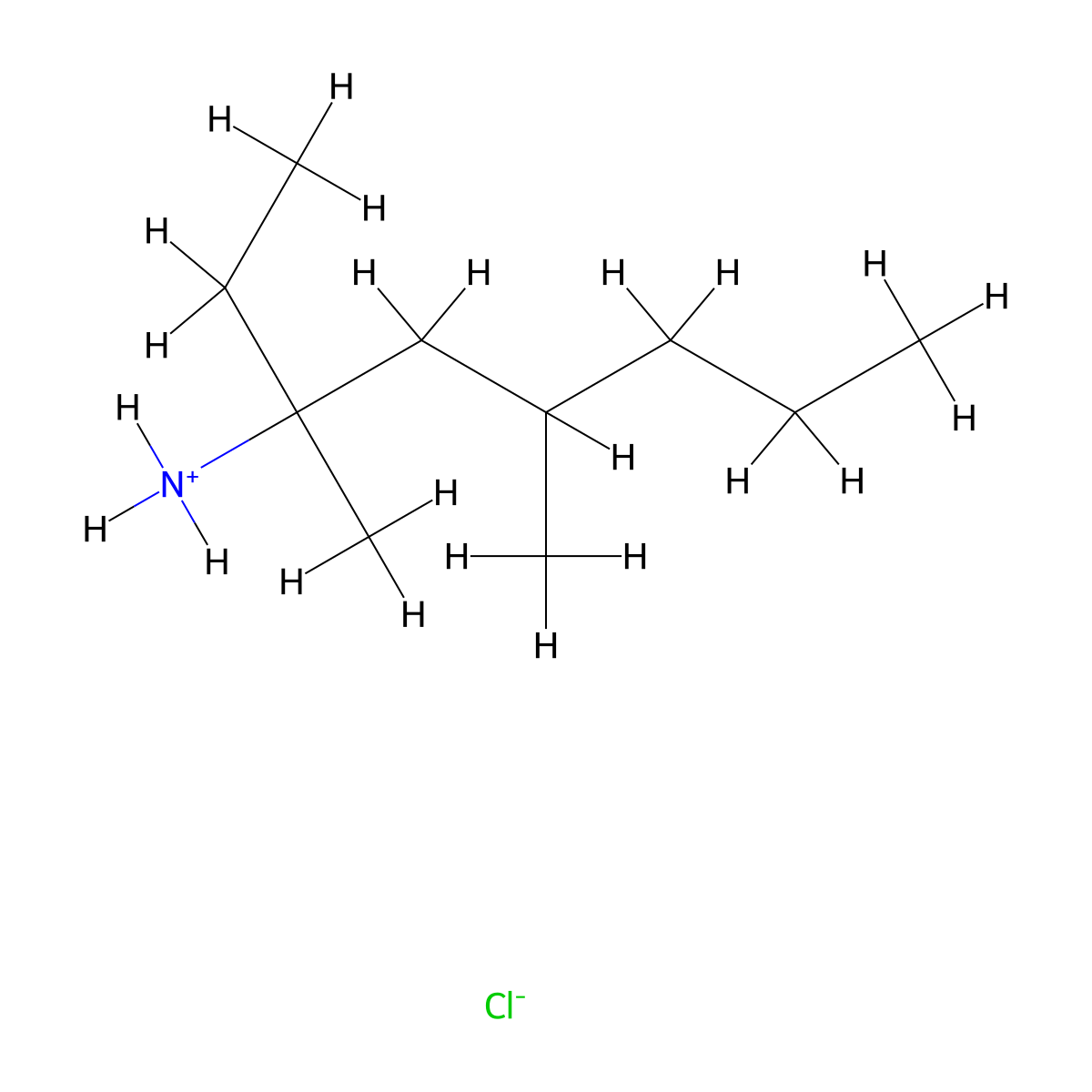 3-Octanamine, 3,5-dimethyl-, hydrochloride molecular structure, CAS 56065-50-0