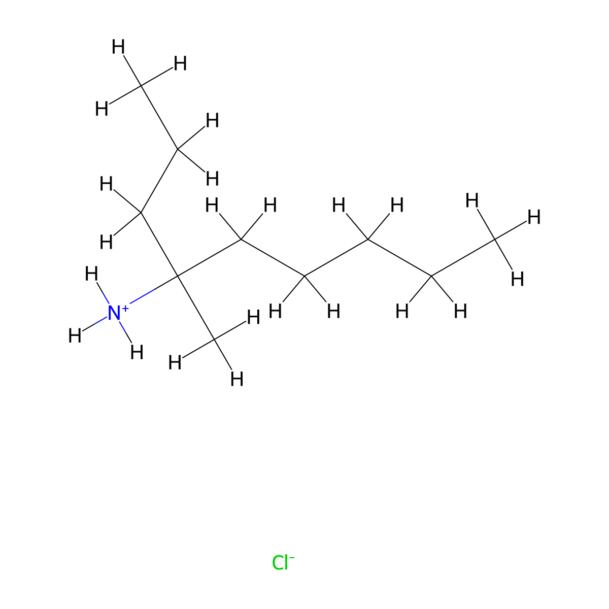 4-Nonanamine, 4-methyl-, hydrochloride molecular structure, CAS 56065-51-1