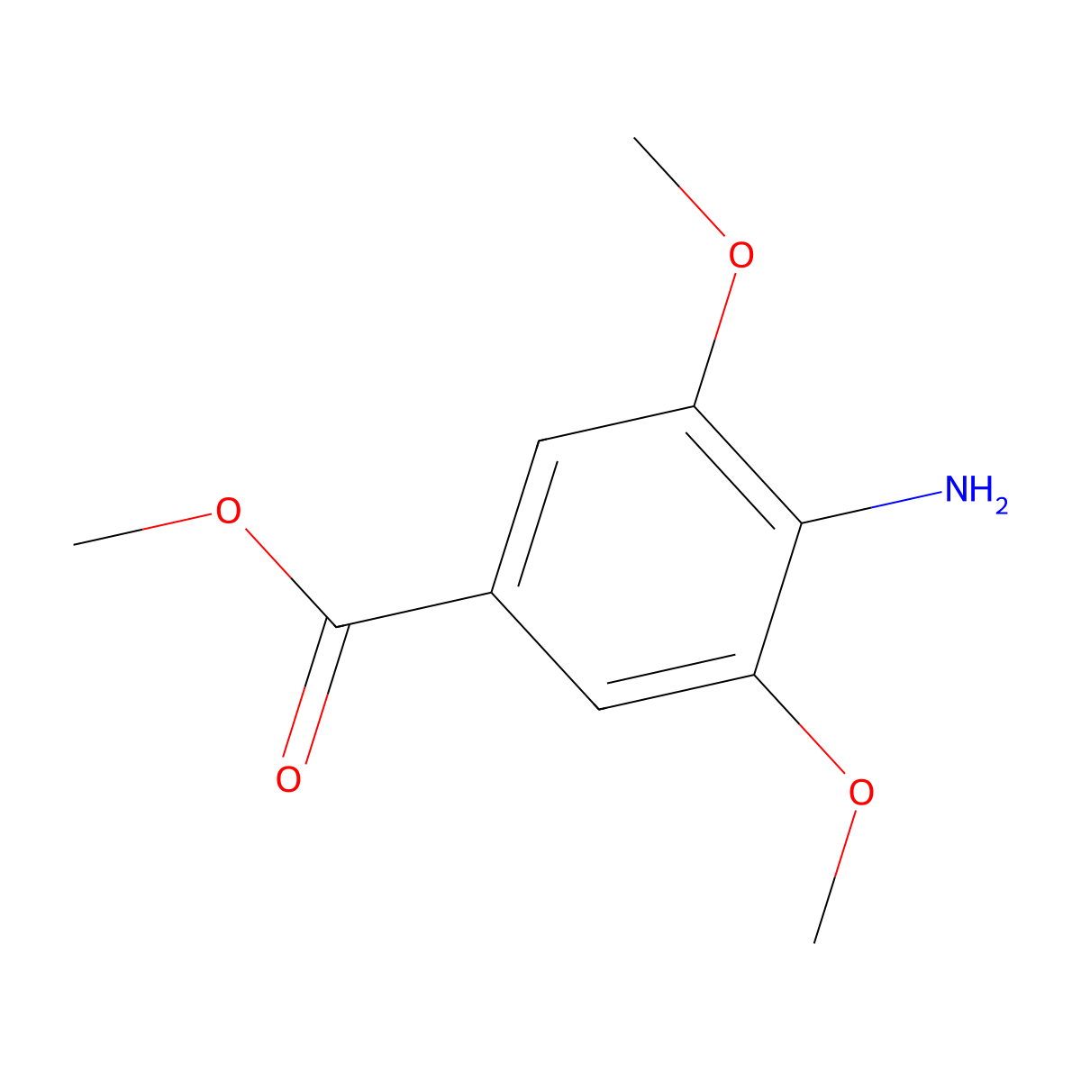 4-Amino-3,5-dimethoxy-benzoic acid methyl ester molecular structure, CAS 56066-25-2