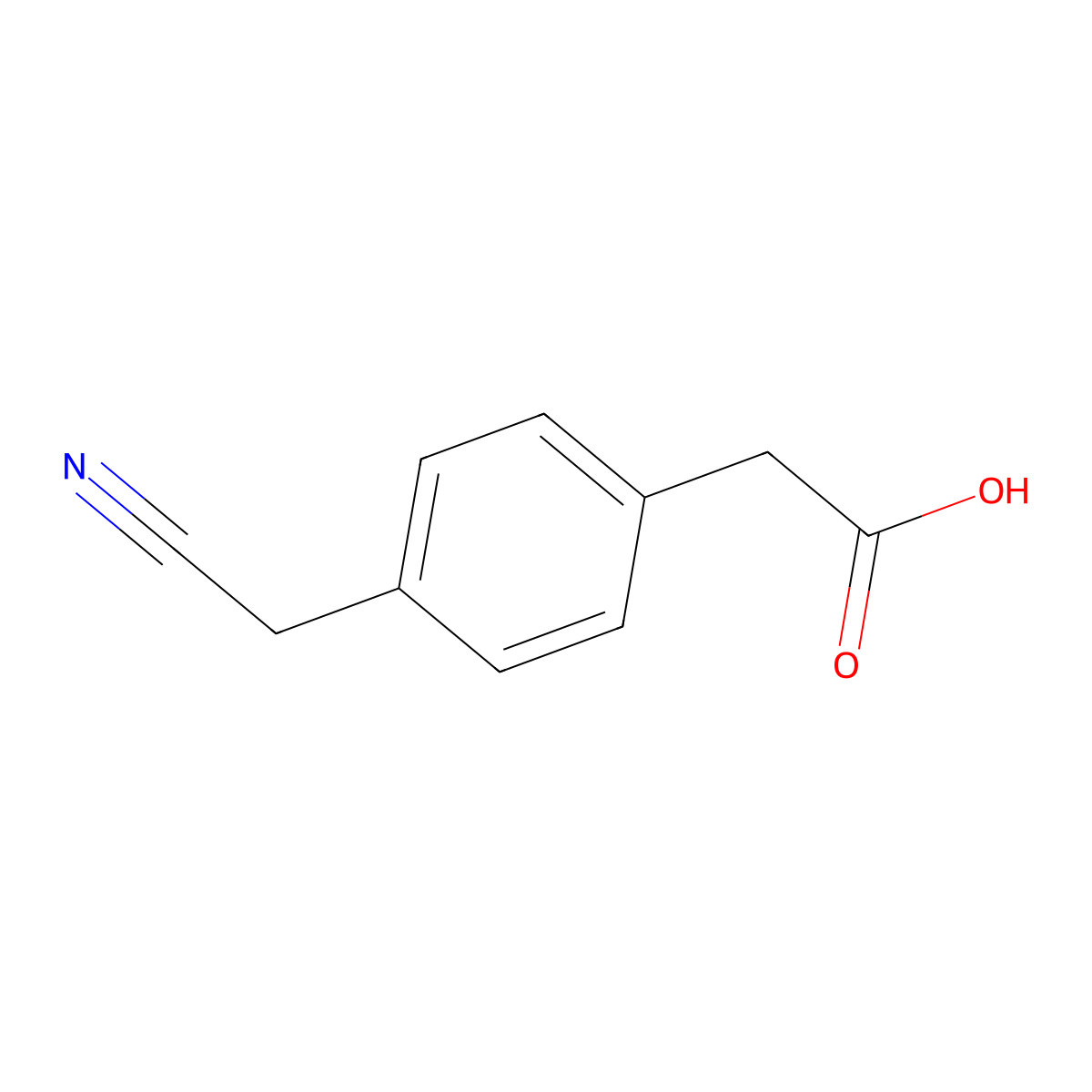 4-(Cyanomethyl)benzeneacetic acid molecular structure, CAS 56066-92-3
