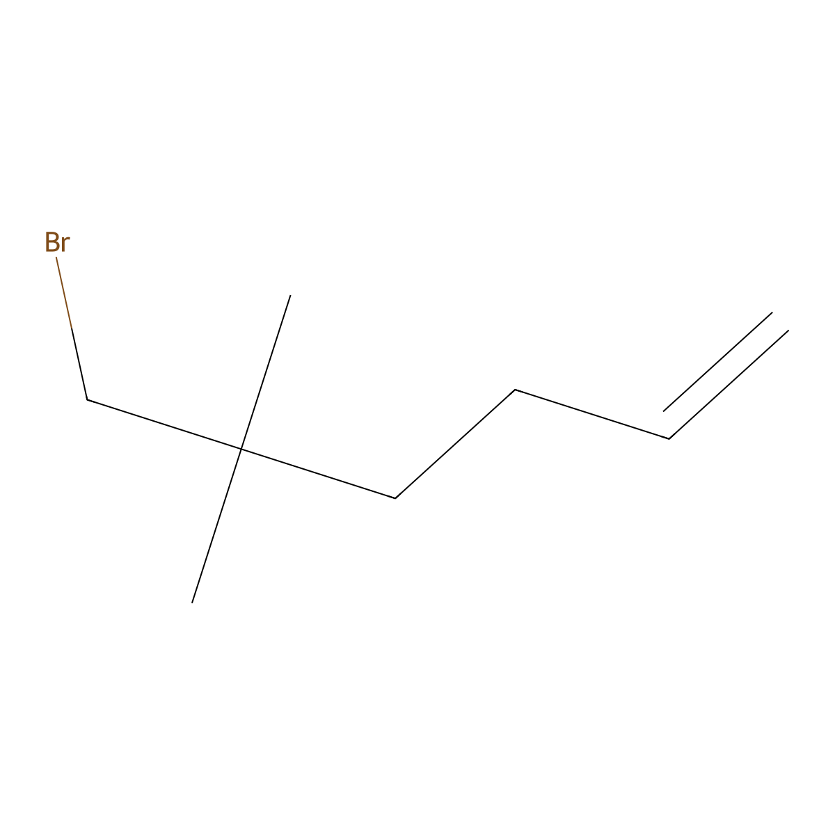 1-Hexene, 6-bromo-5,5-dimethyl- molecular structure, CAS 56068-49-6
