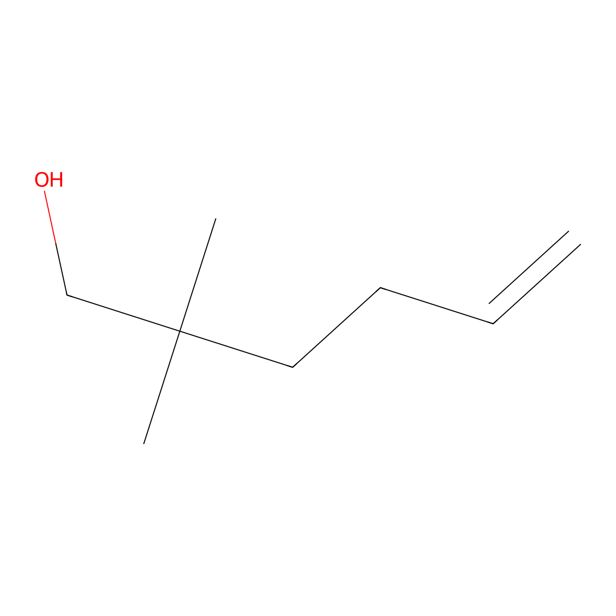 2,2-Dimethylhex-5-en-1-ol molecular structure, CAS 56068-50-9