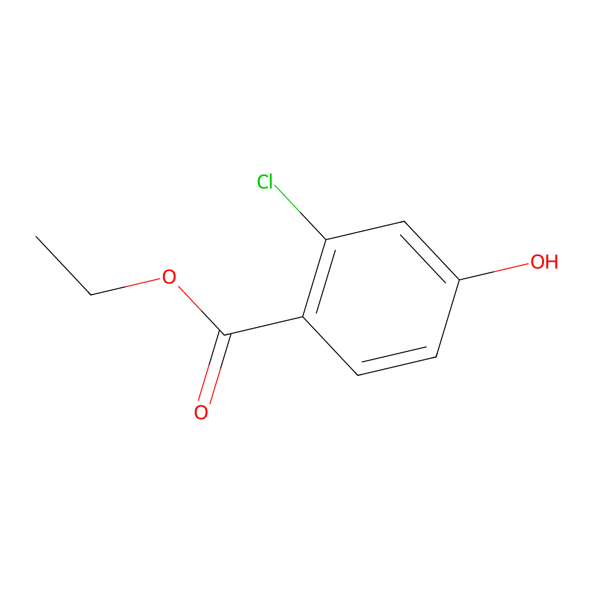 Ethyl 2-chloro-4-hydroxybenzoate molecular structure, CAS 56069-35-3
