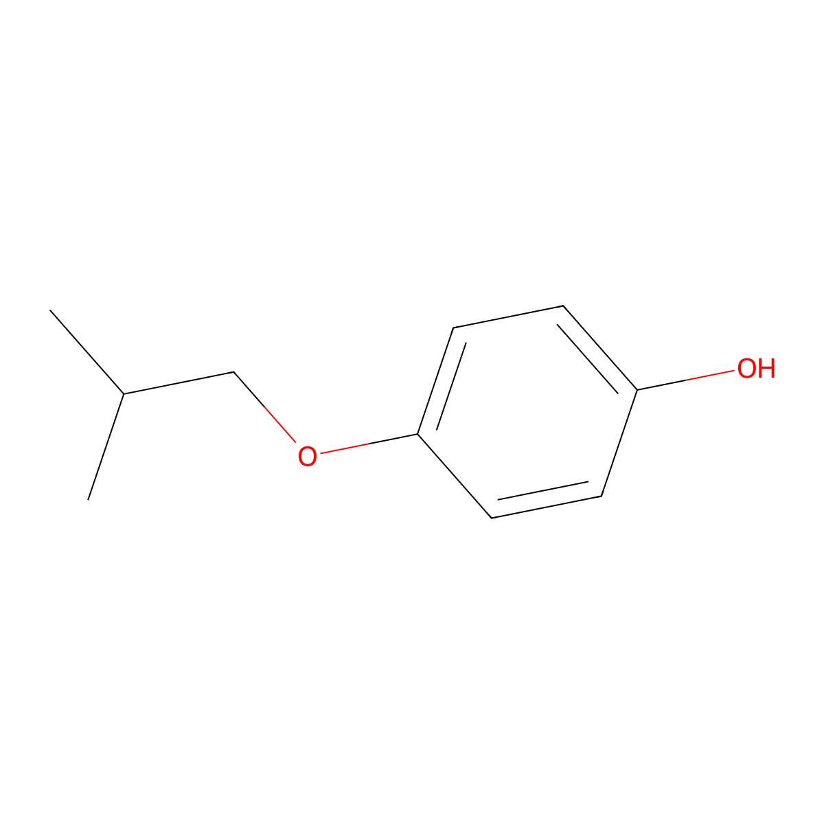 4-(2-Methylpropoxy)phenol molecular structure, CAS 56069-36-4