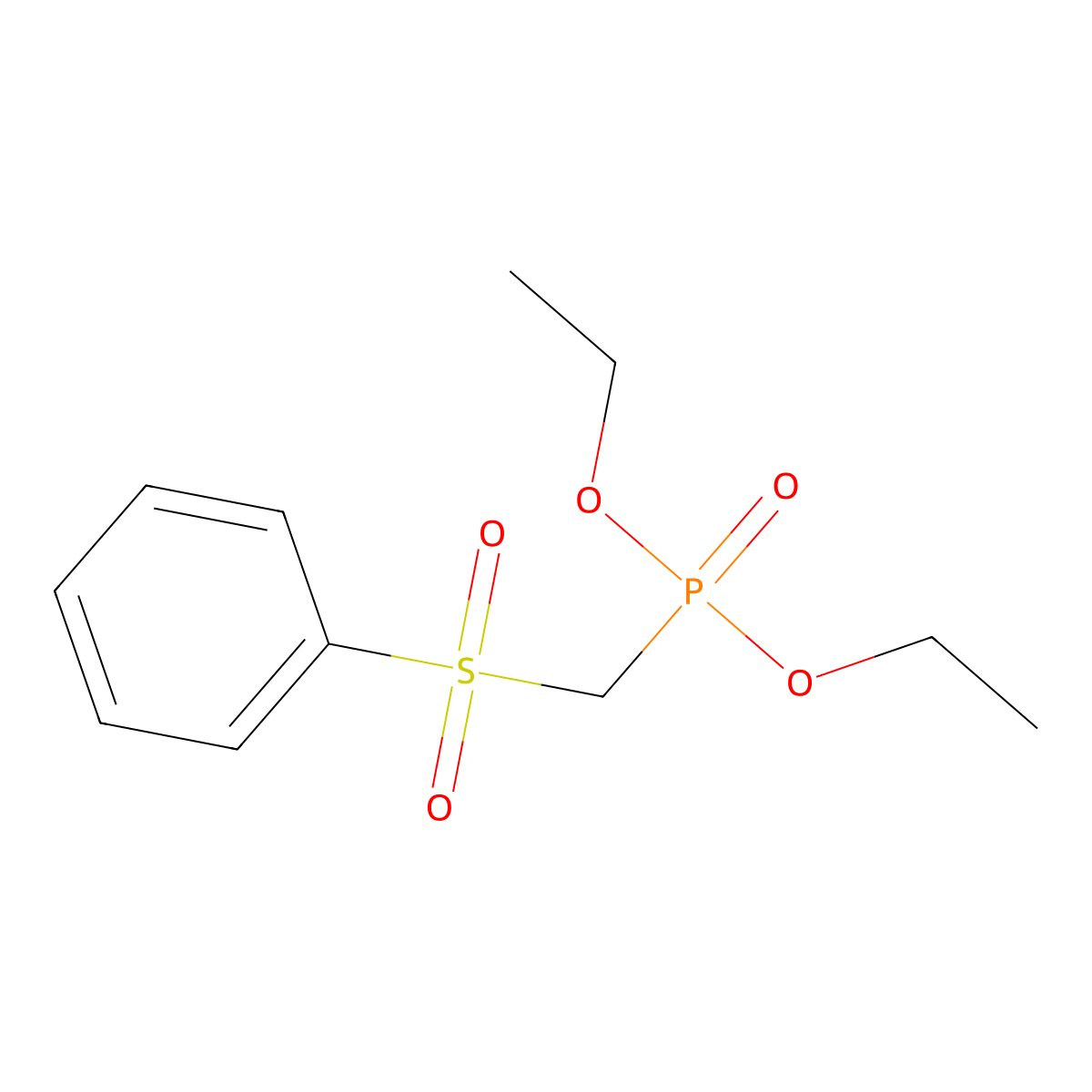 Diethyl ((phenylsulfonyl)methyl)phosphonate molecular structure, CAS 56069-39-7