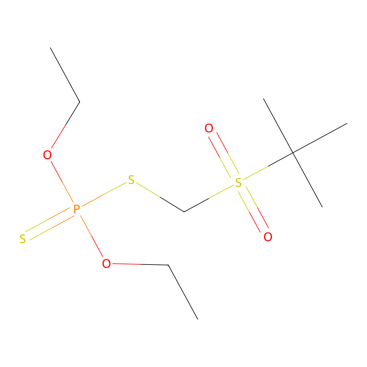 Terbufos sulfone molecular structure, CAS 56070-16-7