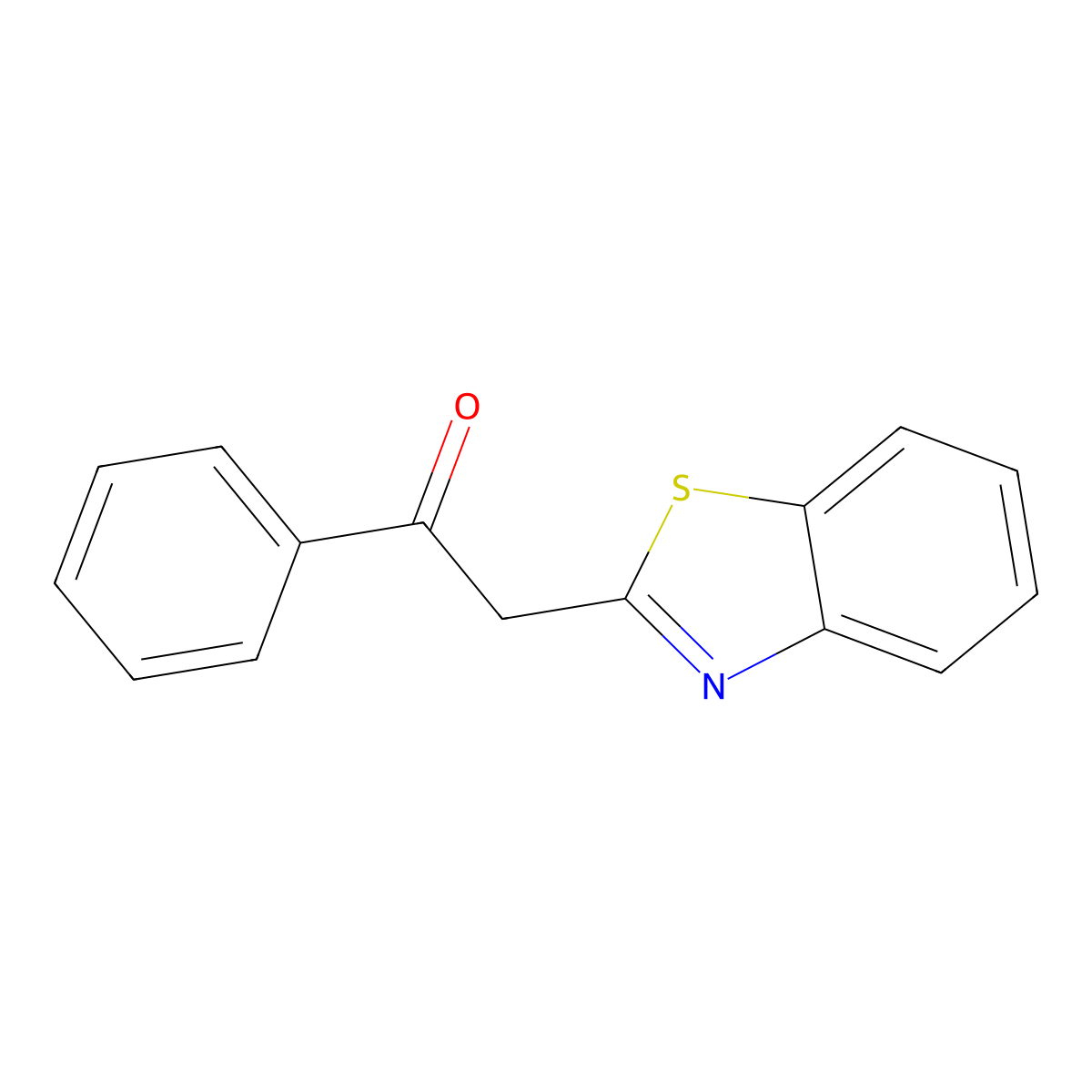 2-(1,3-Benzothiazol-2-yl)-1-phenylethan-1-one molecular structure, CAS 56071-71-7