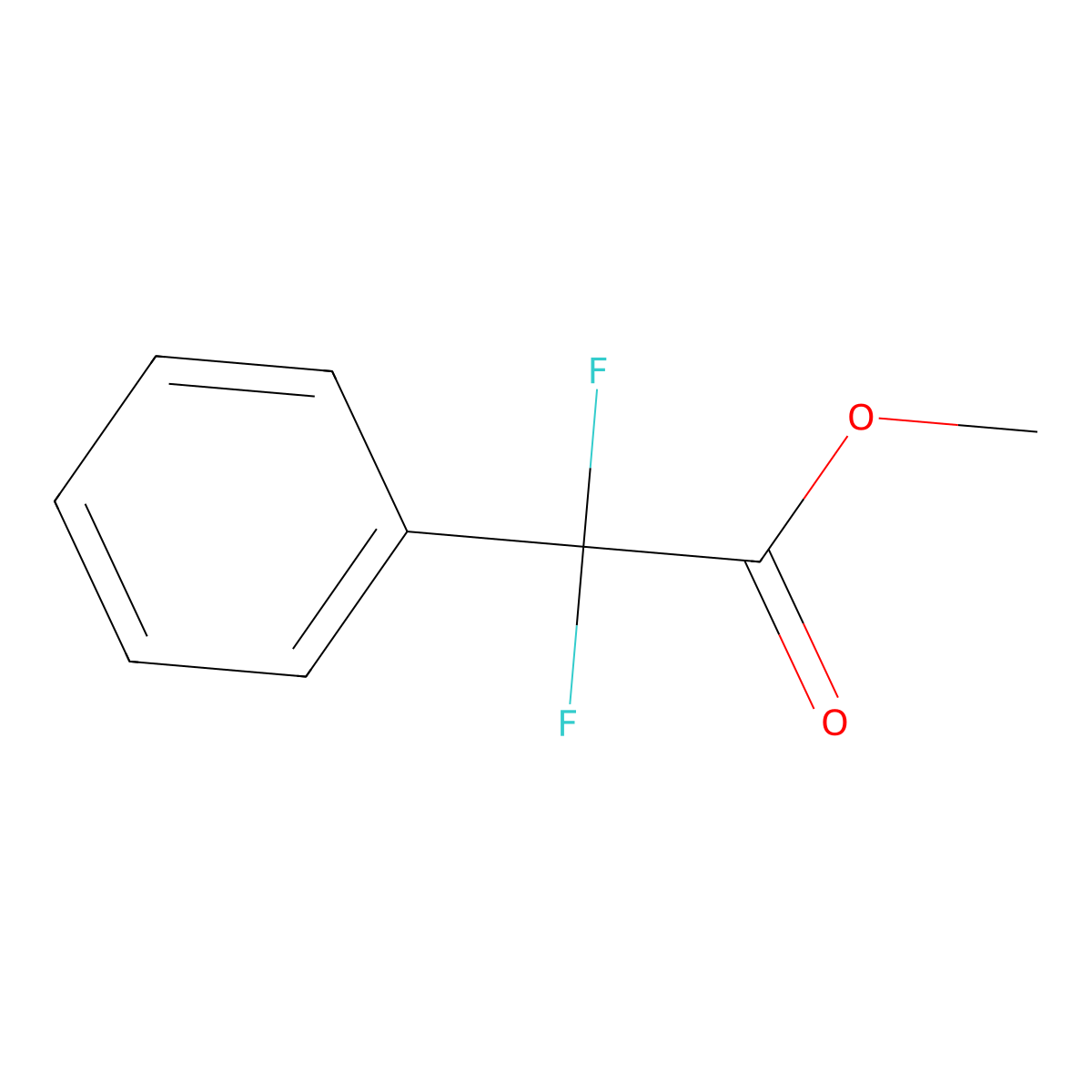 Methyl 2,2-difluoro-2-phenylacetate molecular structure, CAS 56071-96-6