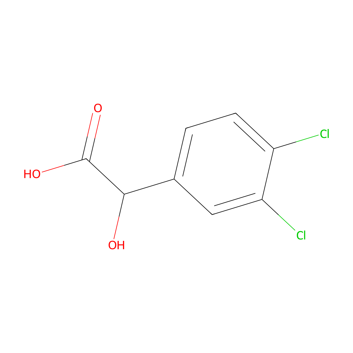 2-(3,4-Dichlorophenyl)-2-hydroxyacetic acid molecular structure, CAS 56071-99-9