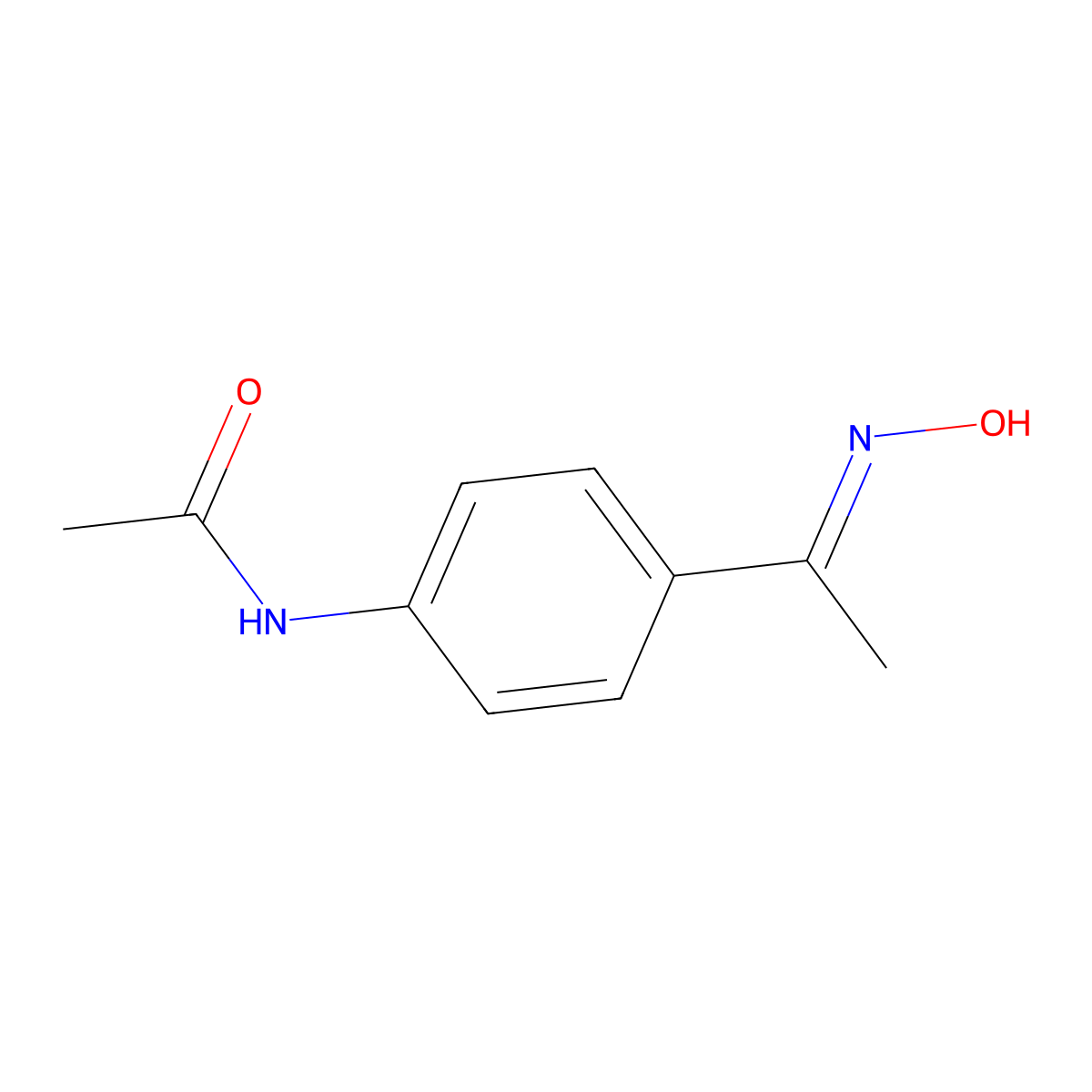 N-[4-(N-Hydroxyethanimidoyl)phenyl]acetamide molecular structure, CAS 56072-03-8