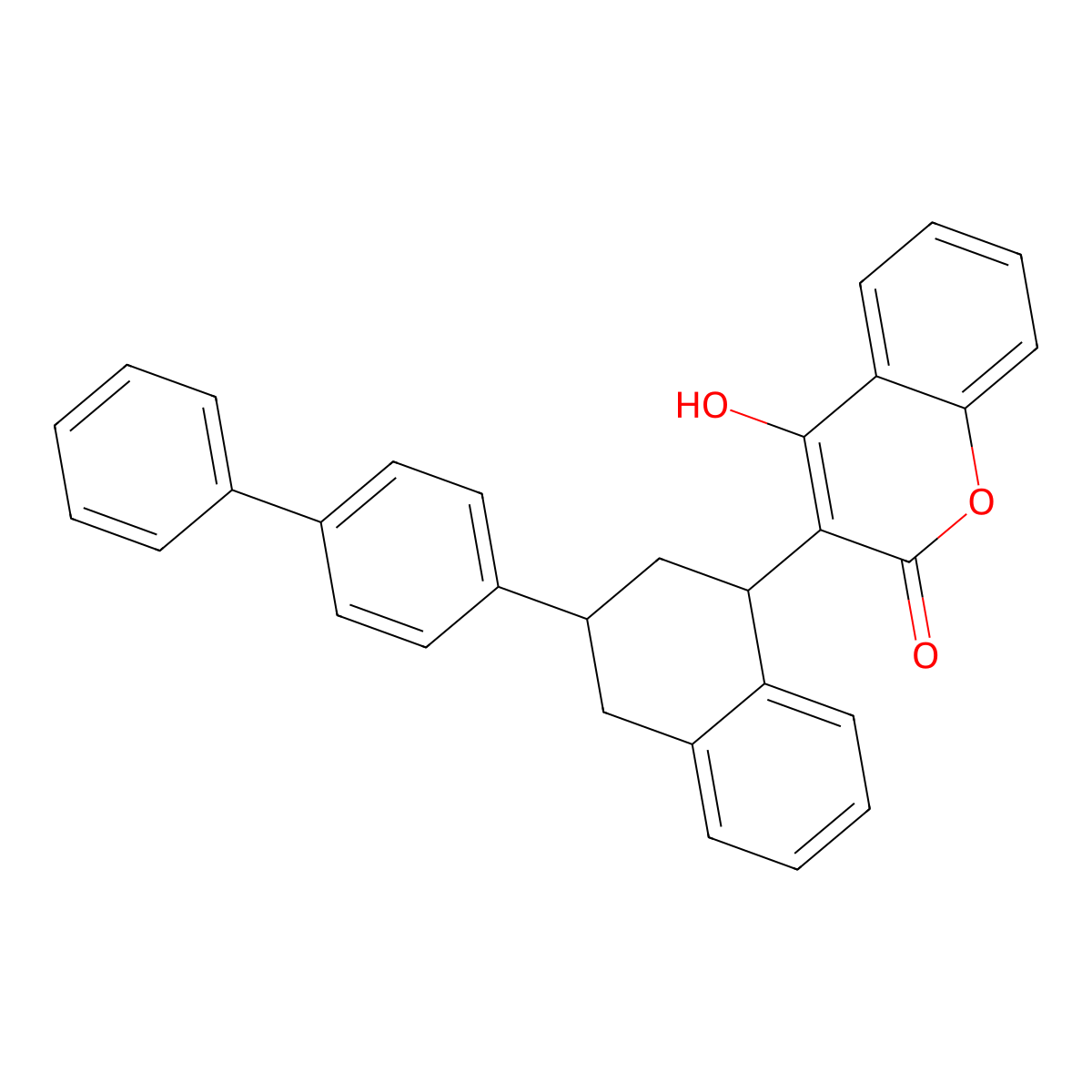 Difenacoum molecular structure, CAS 56073-07-5