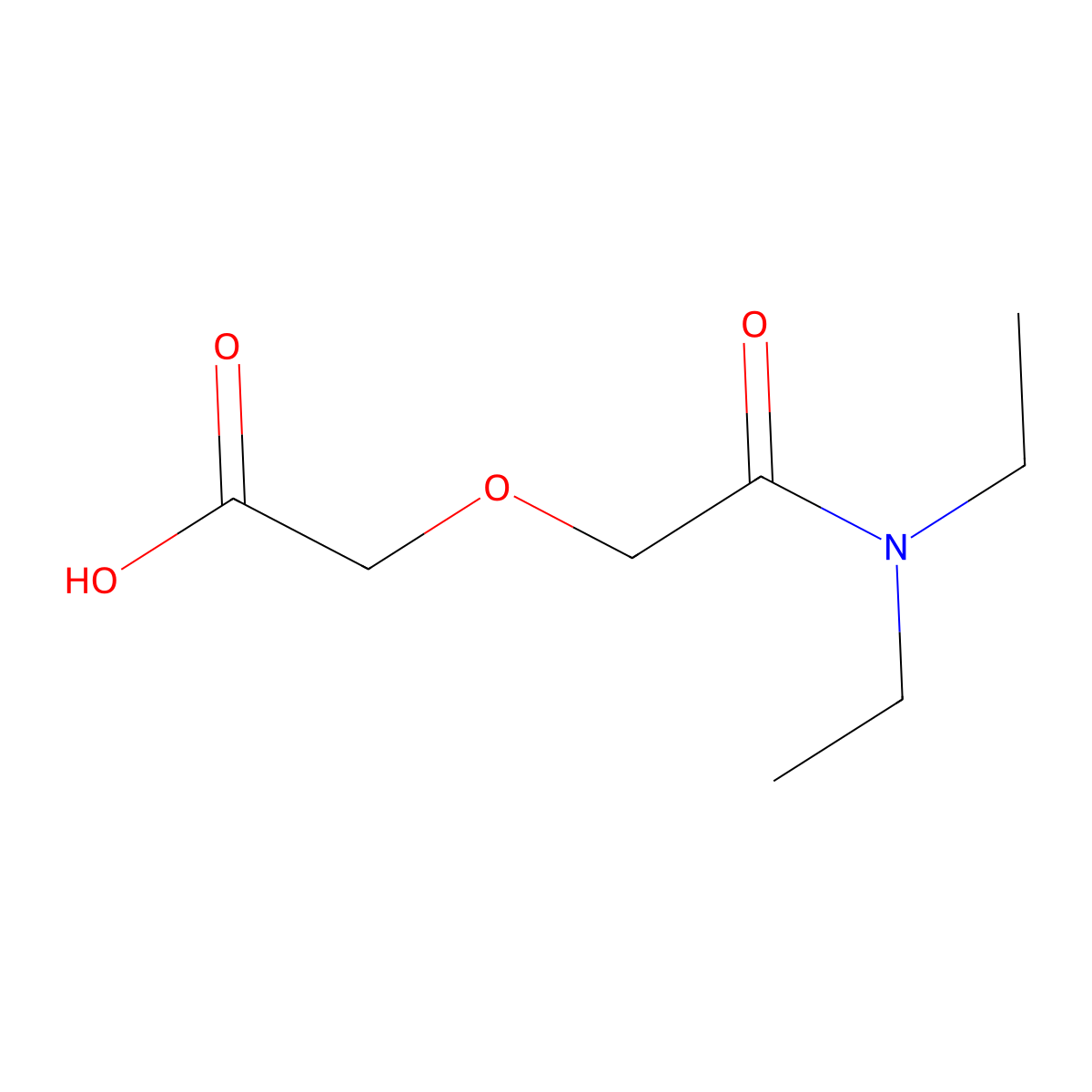 [2-(Diethylamino)-2-oxoethoxy]acetic acid molecular structure, CAS 56074-25-0