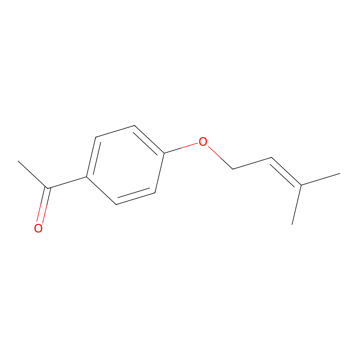 Ethanone, 1-[4-[(3-methyl-2-butenyl)oxy]phenyl]- molecular structure, CAS 56074-71-6