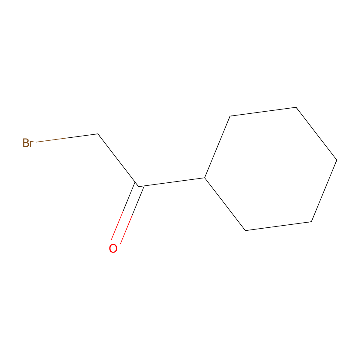 2-Bromo-1-cyclohexylethanone molecular structure, CAS 56077-28-2