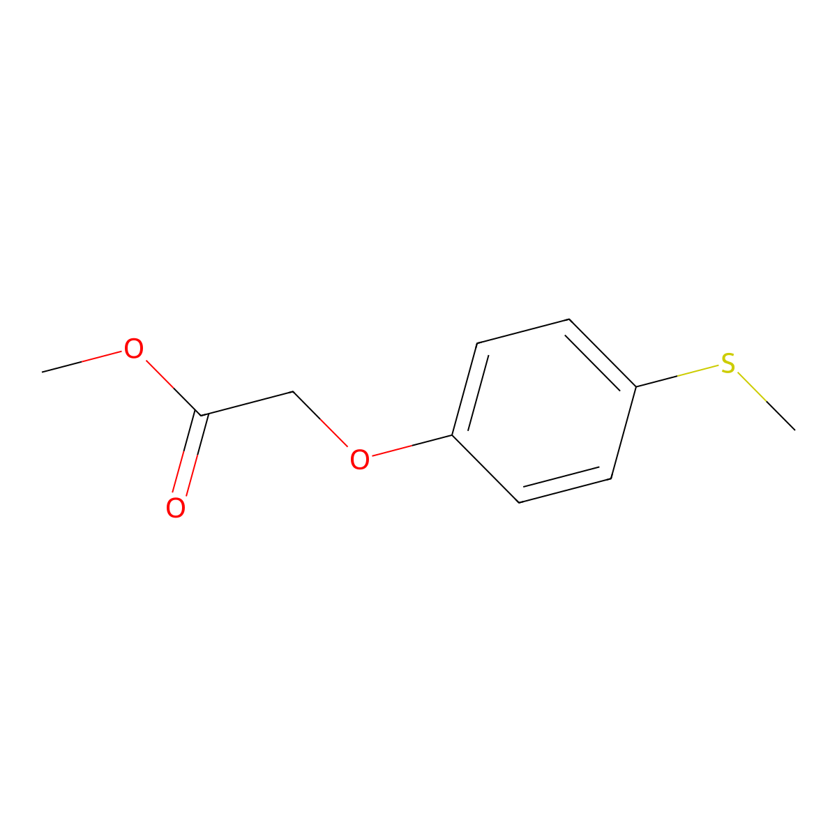 Methyl 2-(4-(methylthio)phenoxy)acetate molecular structure, CAS 56077-76-0