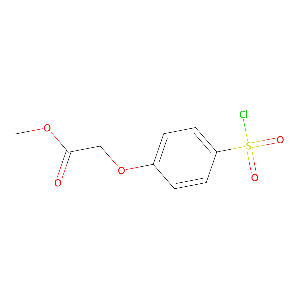 Methyl 2-[4-(chlorosulfonyl)phenoxy]acetate molecular structure, CAS 56077-78-2