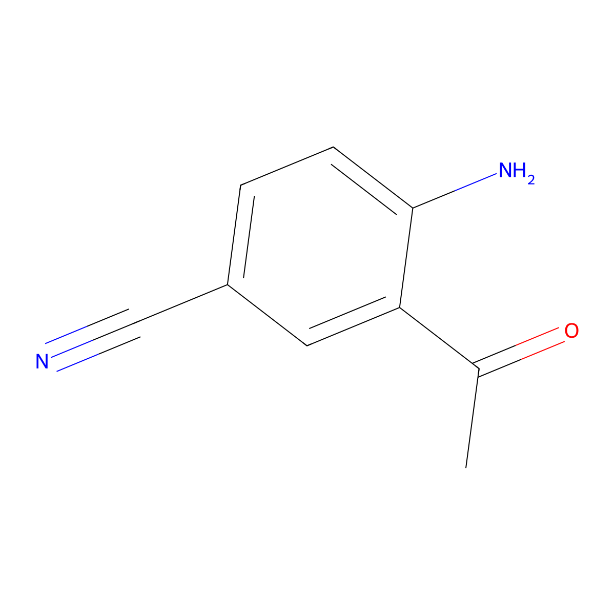 3-Acetyl-4-aminobenzonitrile molecular structure, CAS 56079-07-3