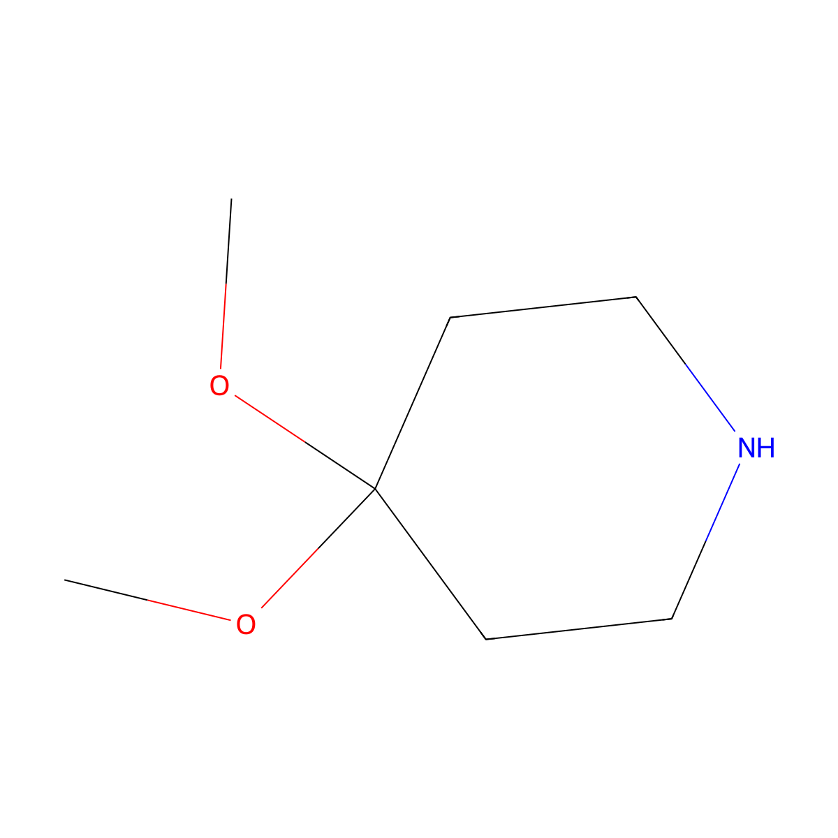 4,4-Dimethoxypiperidine molecular structure, CAS 5608-82-2