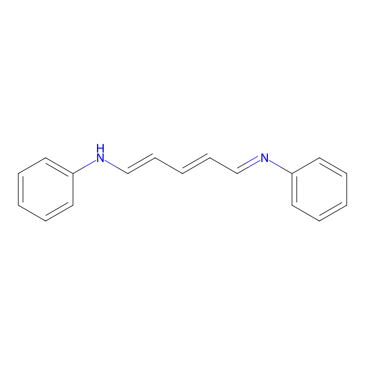 N-[5-(Phenylimino)-1,3-pentadien-1-yl]aniline molecular structure, CAS 5608-83-3