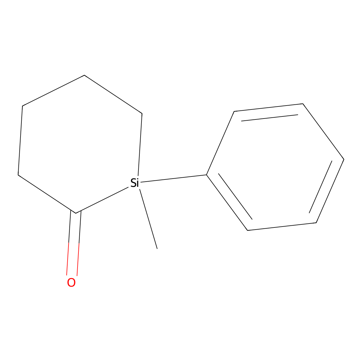 1-Methyl-1-phenyl-2-silinanone molecular structure, CAS 56080-63-8
