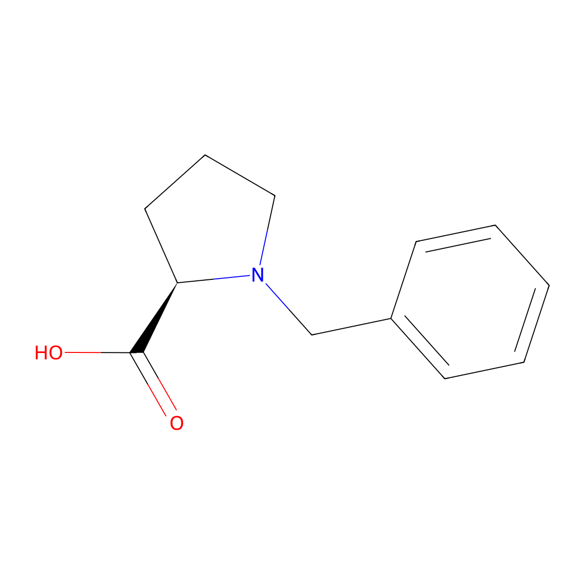 Benzyl-D-proline molecular structure, CAS 56080-99-0