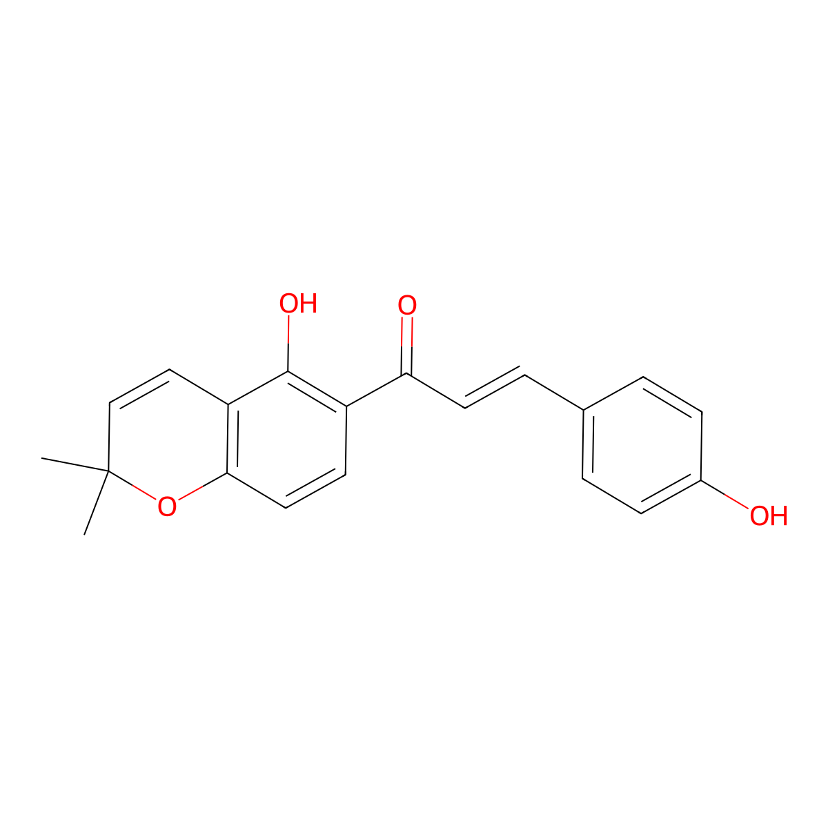 4-Hydroxylonchocarpin molecular structure, CAS 56083-03-5