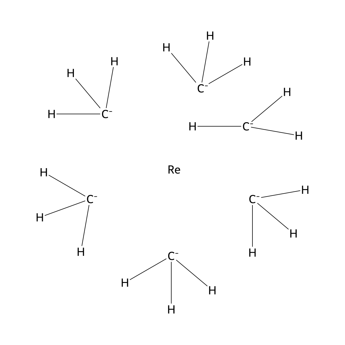 Rhenium, hexamethyl- molecular structure, CAS 56090-02-9