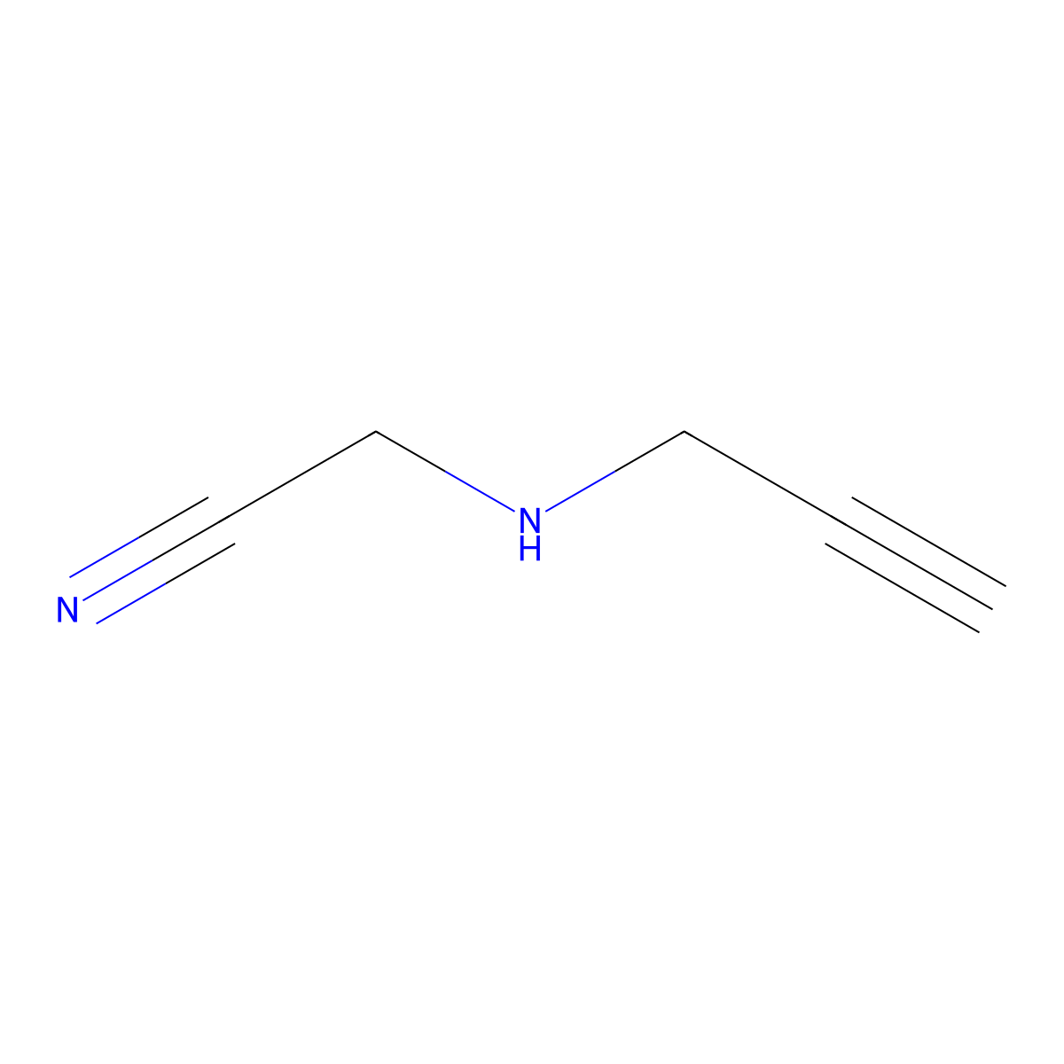 2-[(Prop-2-yn-1-yl)amino]acetonitrile molecular structure, CAS 56096-28-7