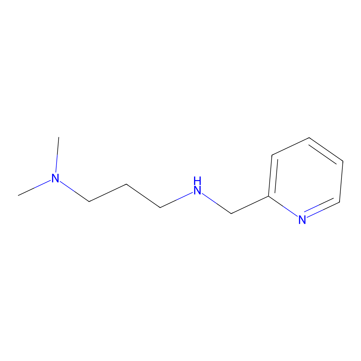 N,N-Dimethyl-N'-pyridin-2-ylmethyl-propane-1,3-diamine molecular structure, CAS 56098-51-2