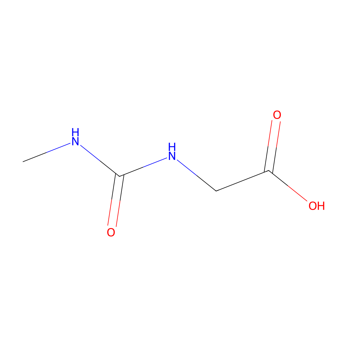 N-(Methylcarbamoyl)glycine molecular structure, CAS 56099-63-9