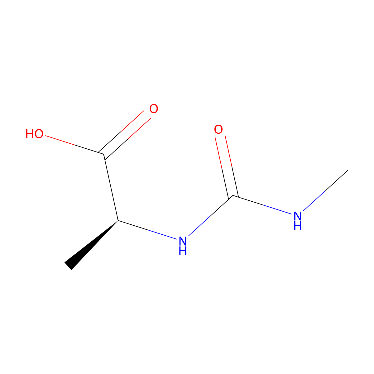 (2S)-2-[(Methylcarbamoyl)amino]propanoic acid molecular structure, CAS 56099-64-0