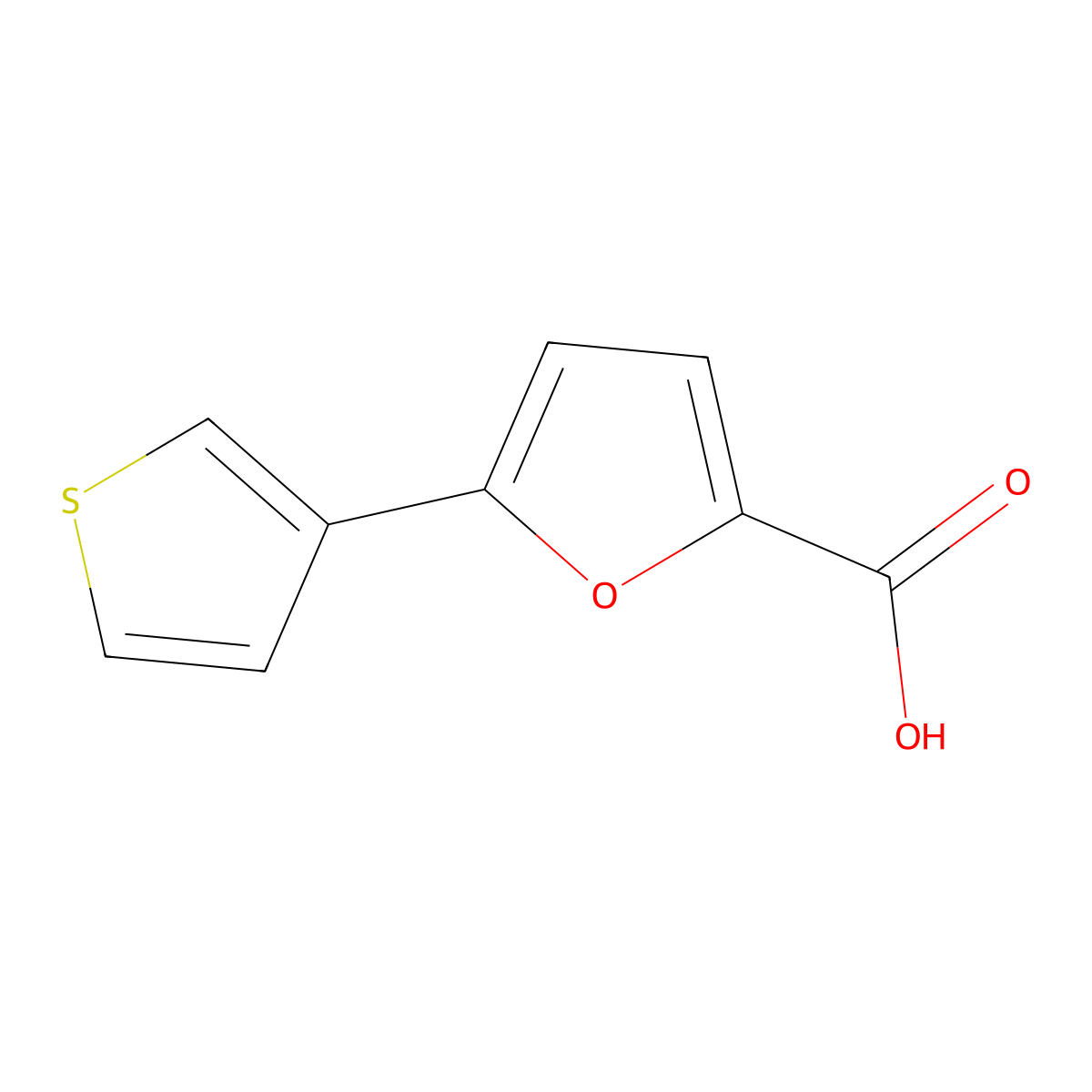 5-Thiophen-3-yl-furan-2-carboxylic acid molecular structure, CAS 560993-95-5