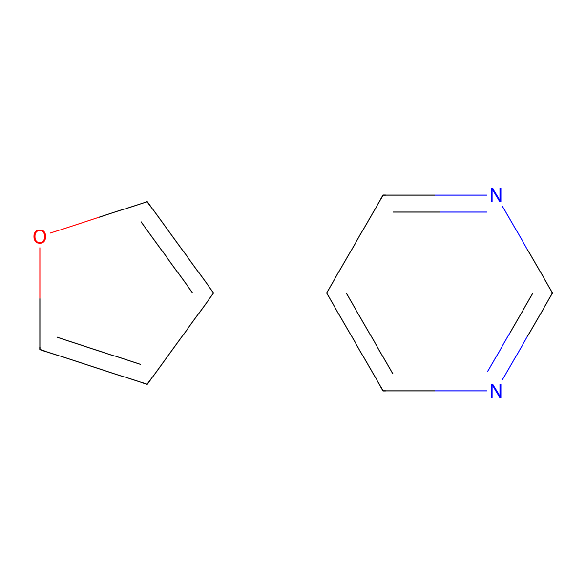 5-(Furan-3-yl)pyrimidine molecular structure, CAS 560994-06-1